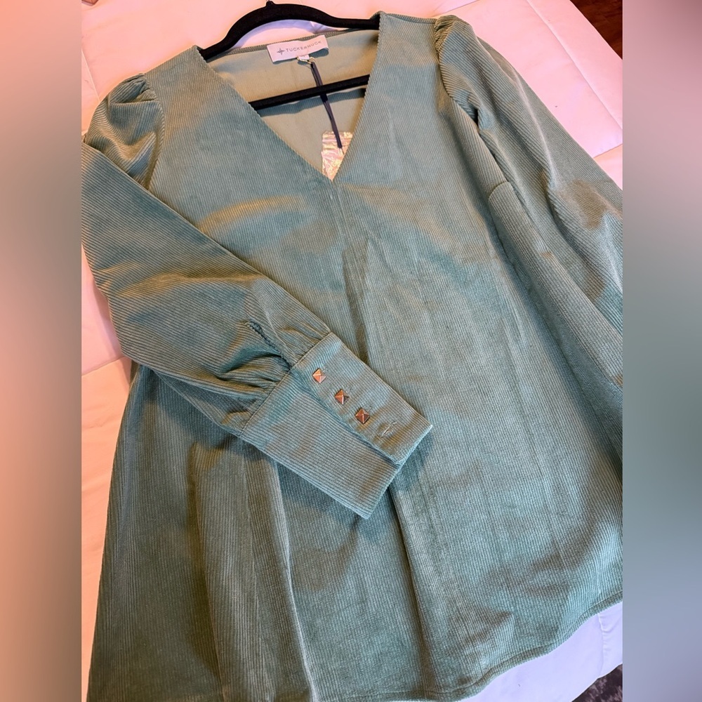 NWT Tuckernuck Green Corduroy V Neck Top
Size Medium - Picture 4 of 9